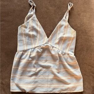 Sugarlips blue and Tan Striped Camisole
